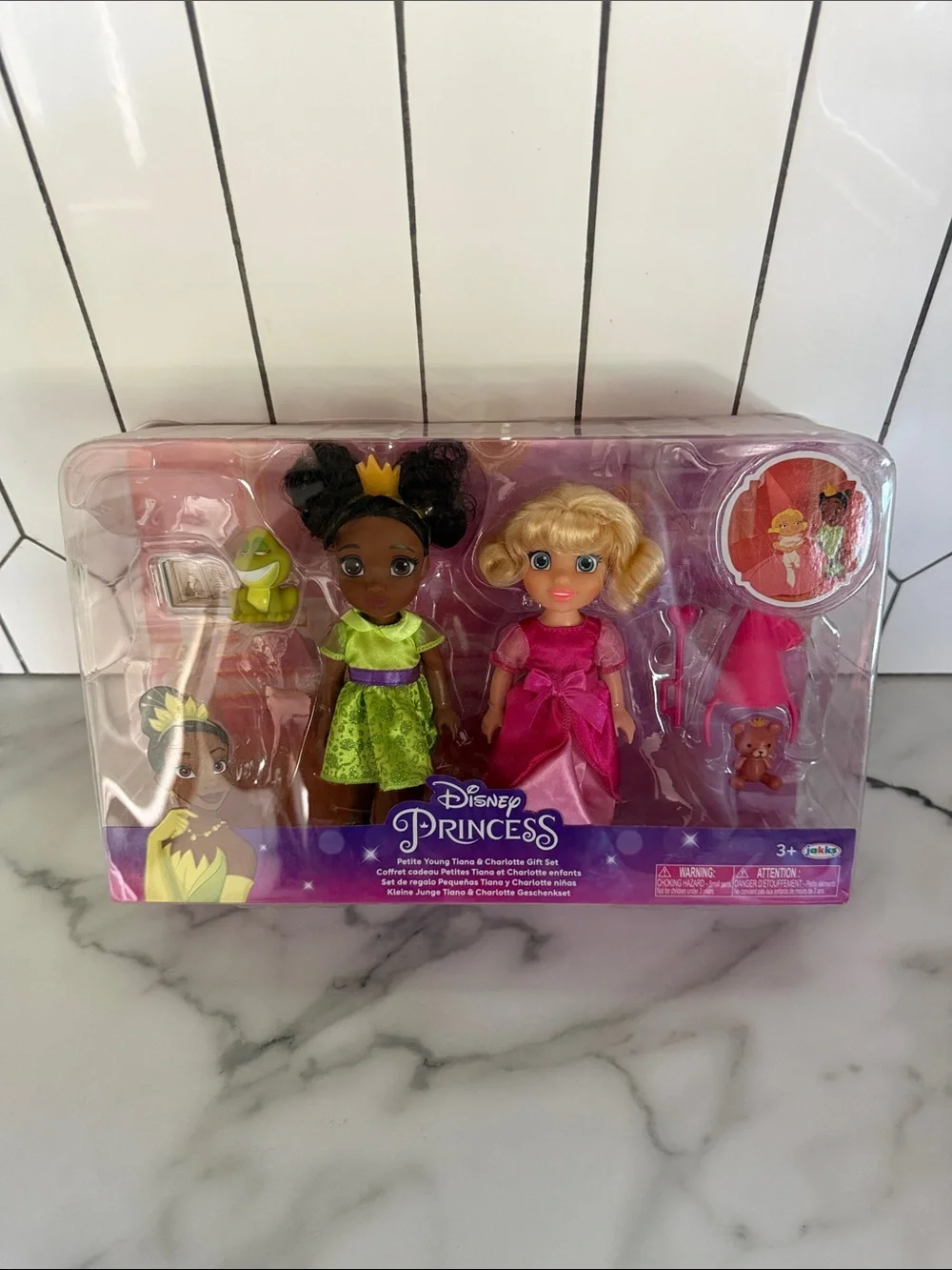 NIP Disney Princess Petite Young Tiana & Charlotte Gift Set